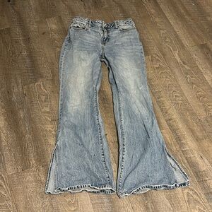 Cello Blue Flare Wide Leg Jeans